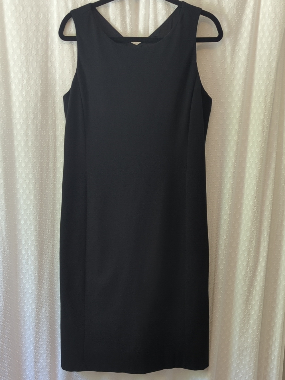 Eileen Fisher Sleeveless Black Sheath Dress, Women's M